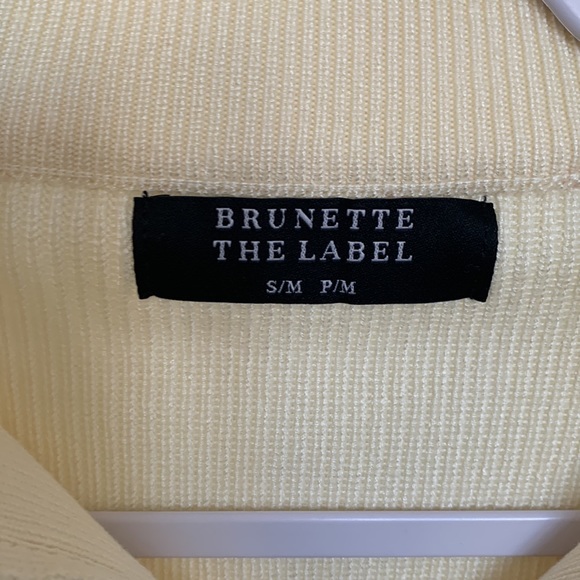 Brunette The Label Ribbed Knit Half-Zip Popover - Picture 3 of 6